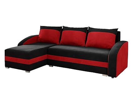 Mirjan24 Elegante Ecksofa Victor, Eckcouch mit Bettkasten und Schlaffunktion, Farbauswahl, inkl. Kissen Set, Polstersofa, Pol