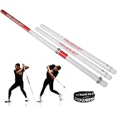 PowerNet Combo PVC/Click Stick Softball &amp; Baseball Swing Trainer, Interchangeable Baseball Hitting Trainer, PVC Training Bat for Drills, Bat Speed Training Equipment