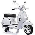 Best Ride On Cars Vespa Scooter, 12V Battery Powered Ride On Car, White, Large