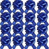 16 Pcs Blue Pull Bows for Gift Wrapping,6 Inch Gift Bows for Presents,Birthday,Anniversary,Party,Christmas,Wreath,Holiday Celebration Gift Decoration (16Pcs Blue)