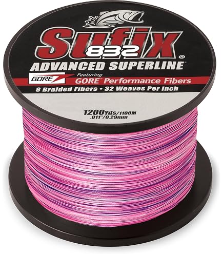Amazon.com : Sufix 832 Braid Line-1200 Yards (Neon Lime, 6-Pound