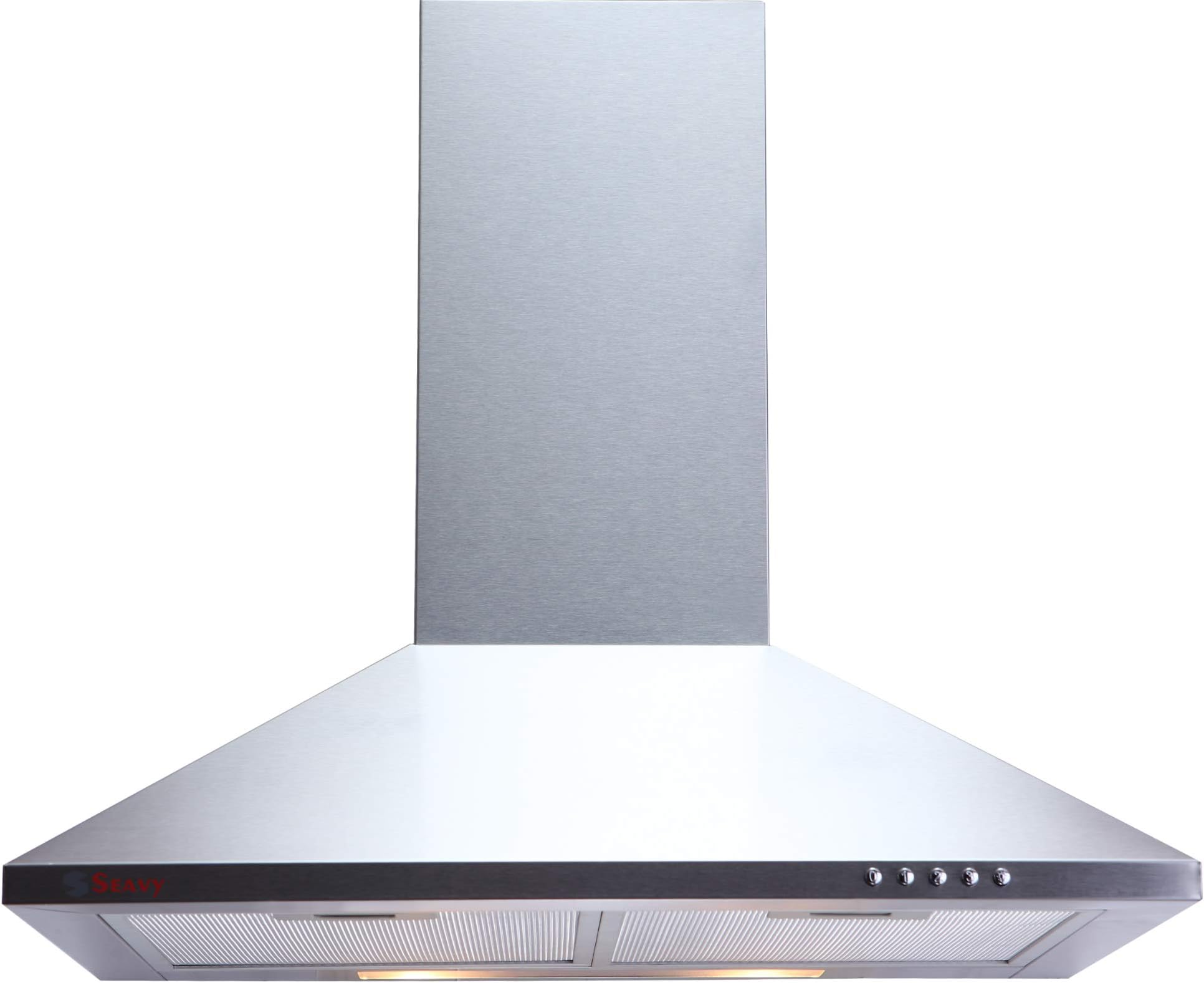 Seavy Kitchen Chimney 60 cm with Cassette Filter, Push Button Panel with LED, Stainless Steel Body, Suction Capacity - 800M3/hr (Mif-SS 60)