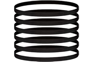 WILLBOND 24 Pieces Thin Sports Elastic Headbands Black Skinny Athletic Exercise Hair Bands No Crease Soft Sweatband for Men Women Workout Running Football, Basketball, Soccer, Tennis, Yoga, Sports, Non Slip