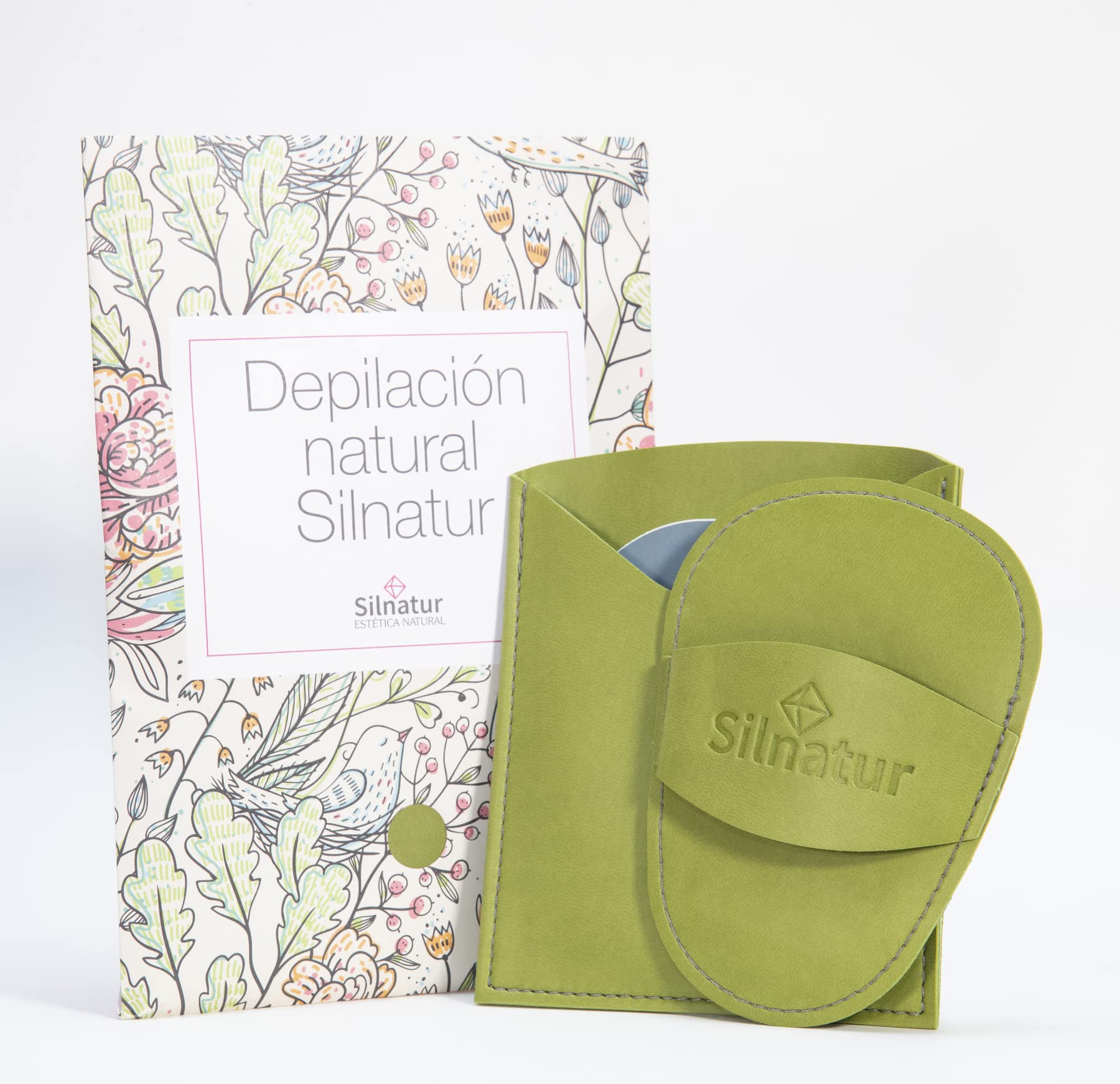 Silnatur Hair Removal Mitt | Pistachio Color | Includes 12 Replacement Discs | Silnatur, different hair removal: healthy, simple and painless