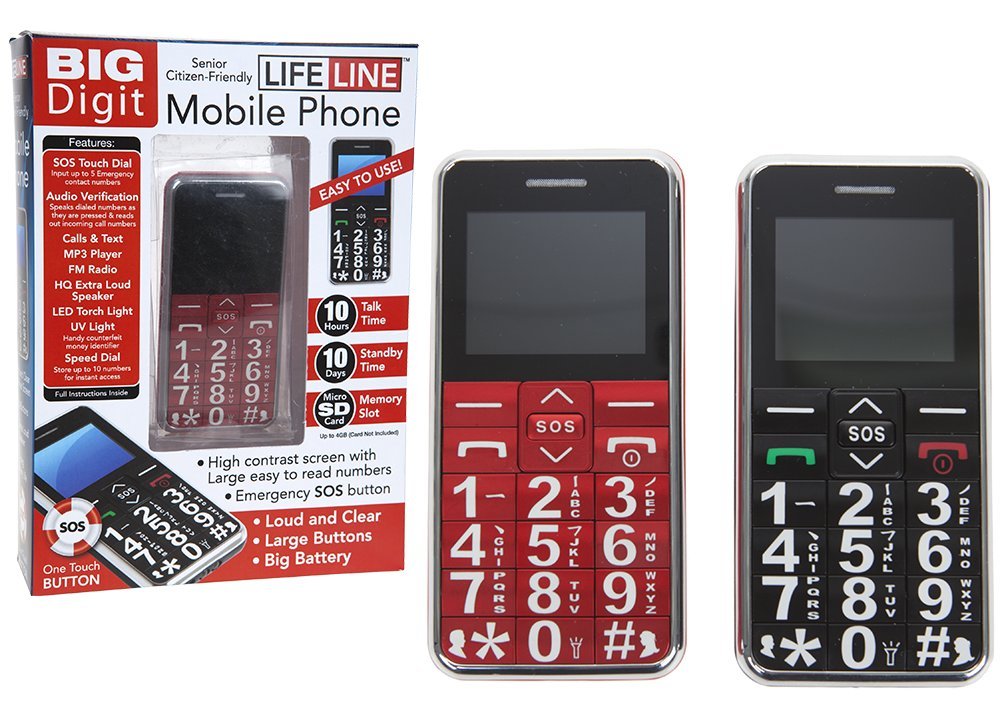 PMS 2ASSTD LRG DIGIT SOS PHONE IN OPEN FRONT PVC CTD WDW BOX