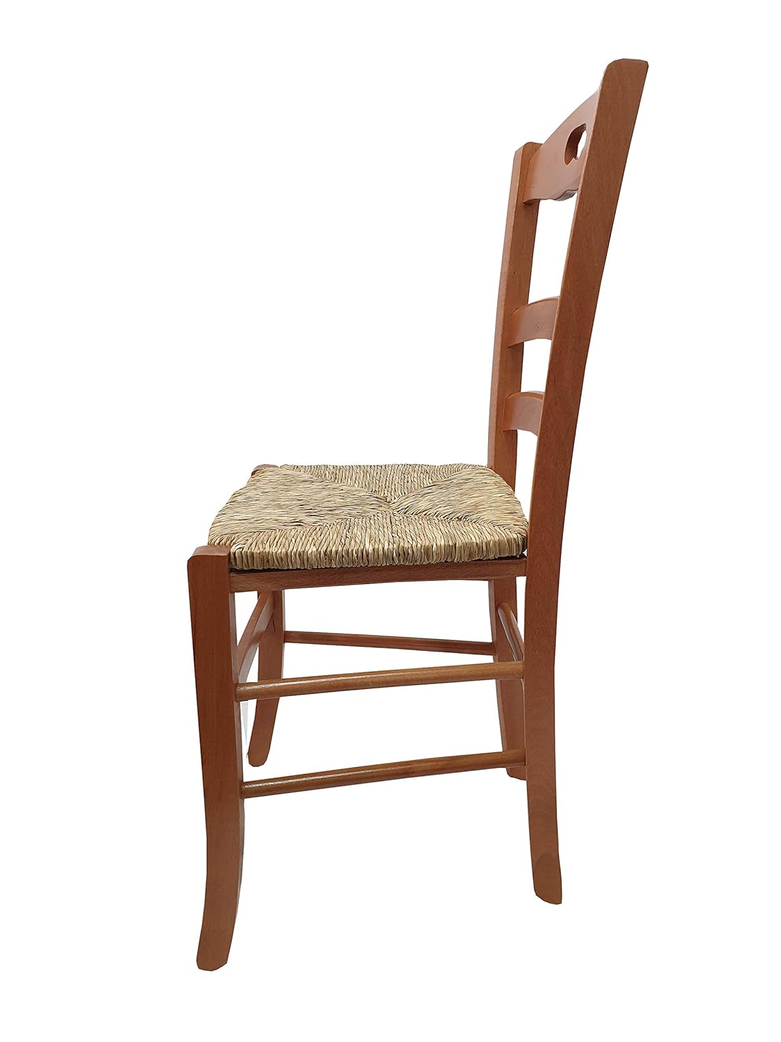 Sedia Paesana In Legno Di Faggio - Bianco Laccato Con Seduta Massello - Foto 2