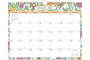 TUUN FUPLAN 2025 Wall Calendar - 12 Monthly Wall Calendar 2025 from January 2025 to December 2025, 2025 Calendars with Julian Dates, 8.5'' x 11'', Holiday Marked, Premium Paper for Organizing