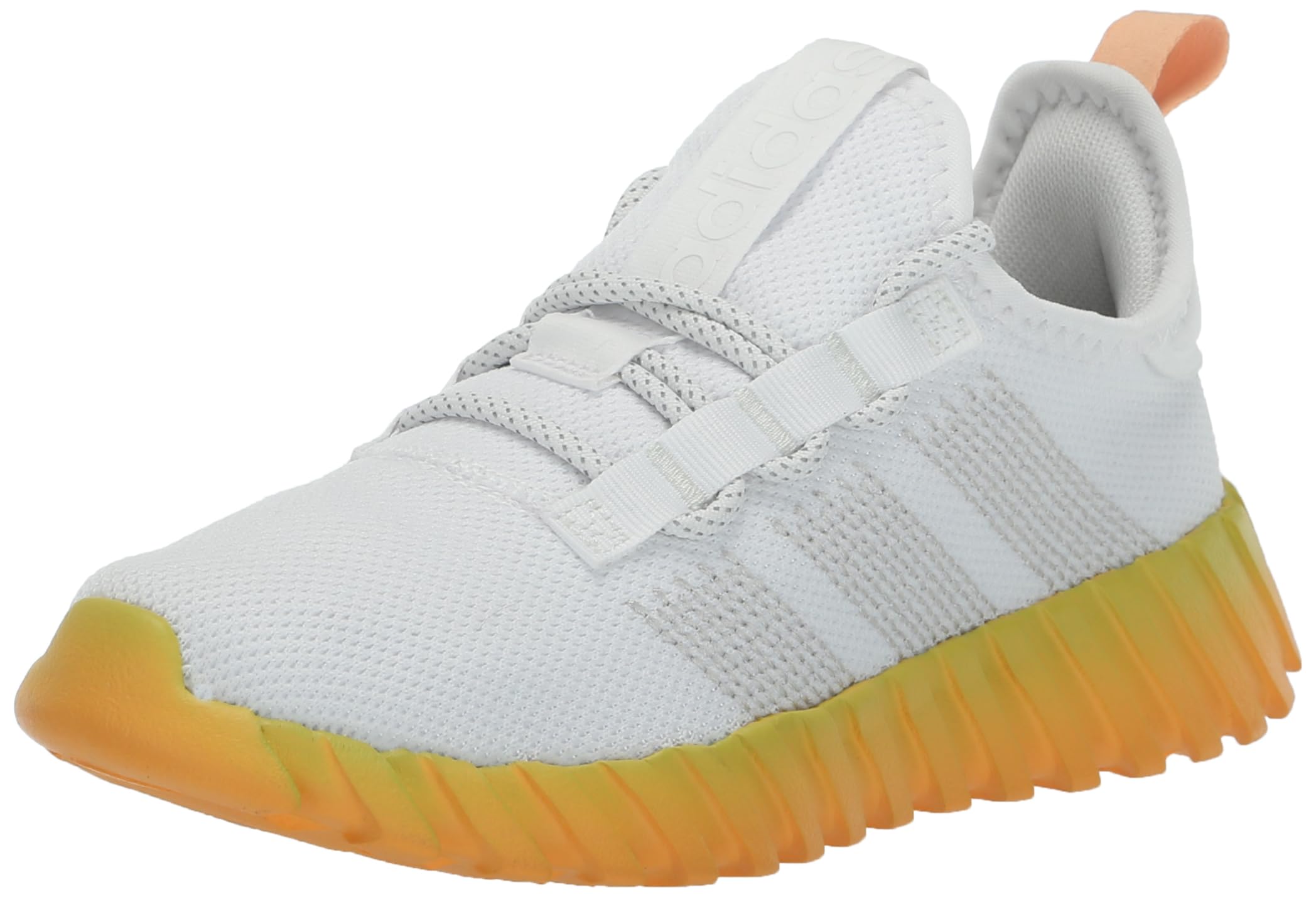 Adidas Unisex-Kids Kaptir Flow, White/Crystal White/Hazy Orange, 11K Image