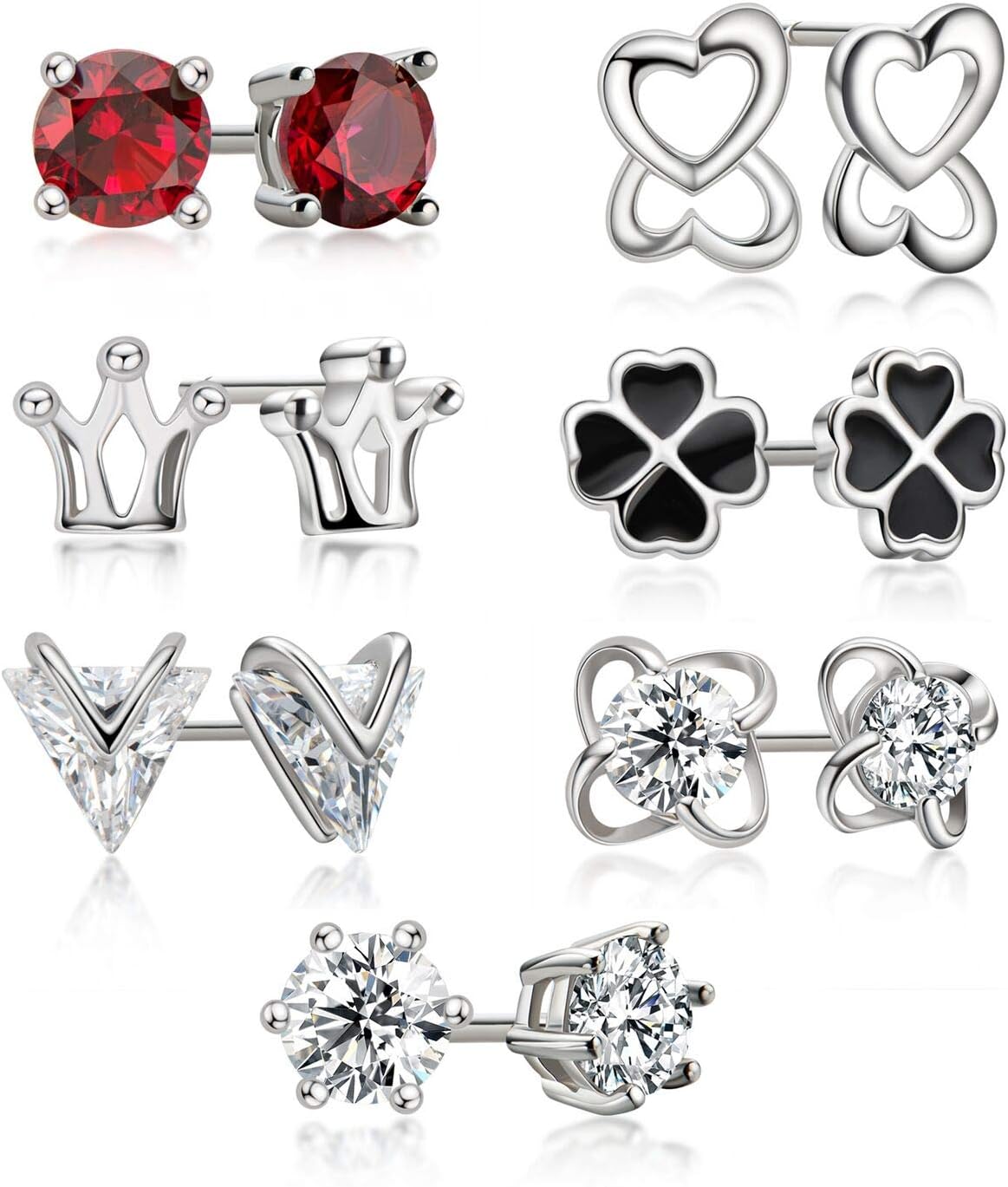 Nickel Free Stud Earrings For Women,925 Sterling Silver Hypoallergenic