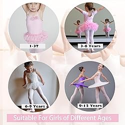 Zando 6 Pairs Girls Tights 10-12 Pink Ballet Tights