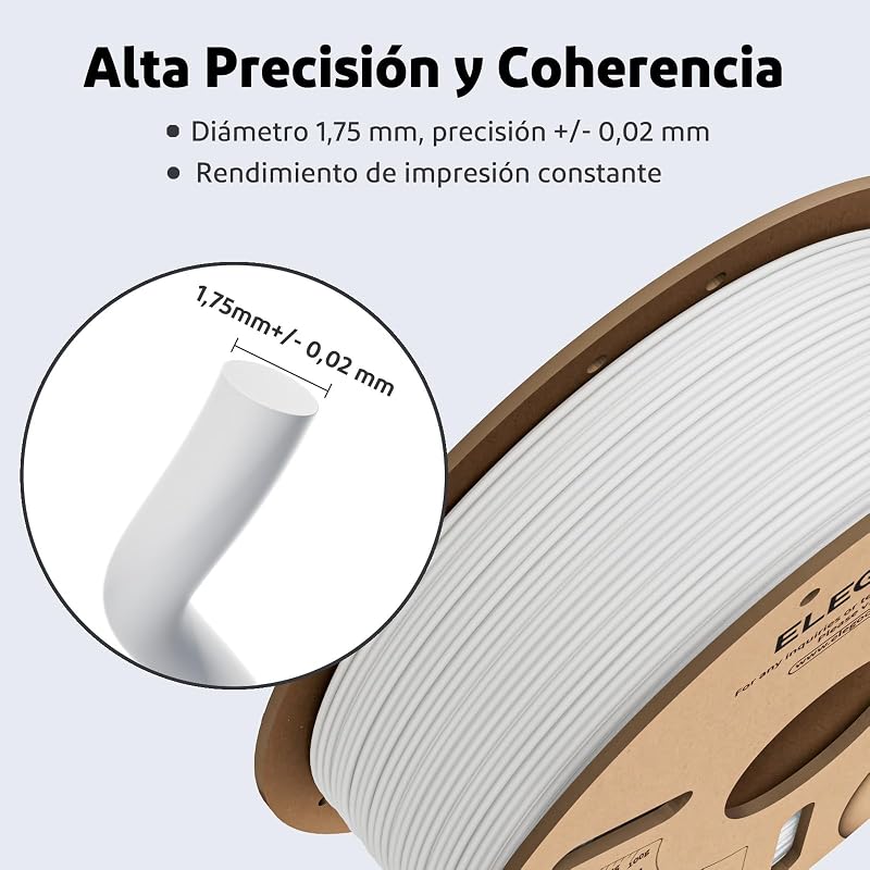Filamento PLA 1.75 4KG Branco