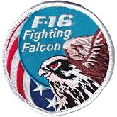 Squadron Nostalgia LLC F-16 Fighting Falcon Patch - Hook and Loop, Officially Licensed, 3.5" Round Patch