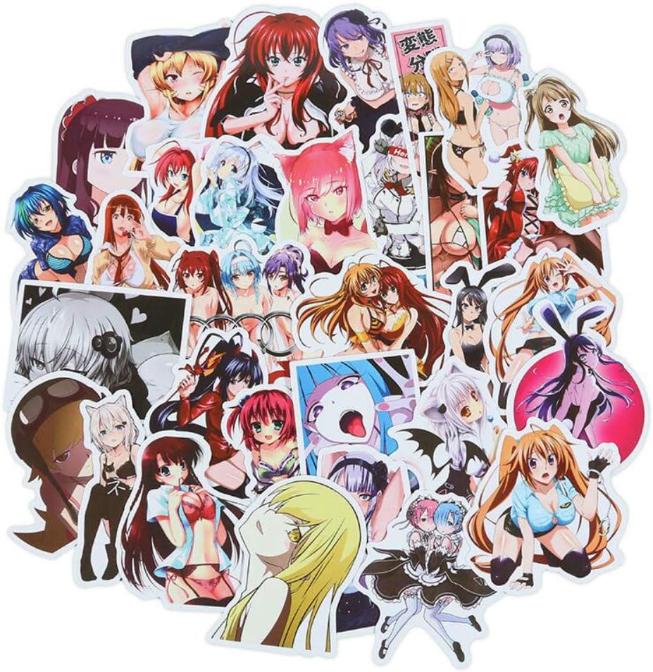 100pcs Anime Sexy Stickers for Adults Vinyl Waterproof Stickers,Cute Water Bottle Laptop Travel Case Car Skateboard Motorcycle Bicycle Luggage Guitar Bike Decal