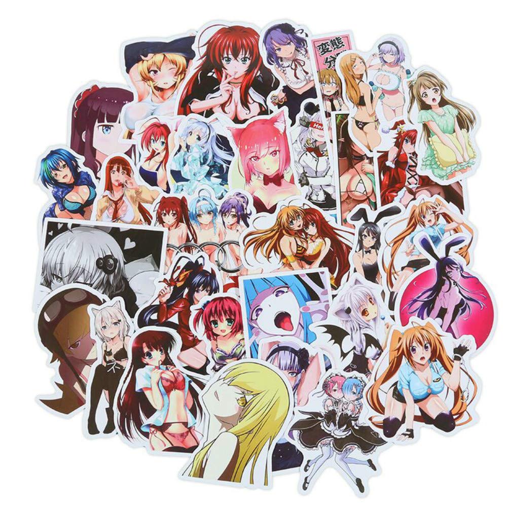 100pcs Anime Sexy Stickers for Adults Vinyl Waterproof Stickers，Cute Water Bottle Laptop Travel Case Car Skateboard Motorcycle Bicycle Luggage Guitar Bike Decal