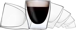 DUOS 6X 80ml doppelwandiges Gläser-Set mit Schwebe-Effekt, Espressogläser,Tee