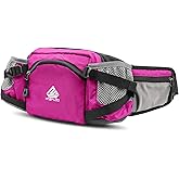 HTZPLOO Fanny Pack Waist Bag with Water Bottle Holder for Men Women Running Hiking Travel Dog Walking Workout Cycling Outdoor (Pink)