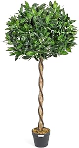 Christow Artificial Bay Tree In Pot 4ft Large Indoor Outdoor Topiary