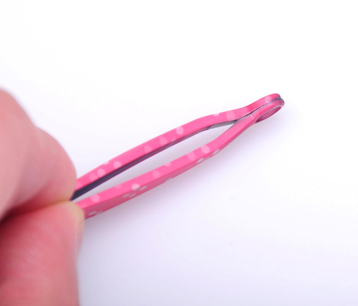 Buy Pink Rounded Tip Safety Tweezers Mini Slant Stainless Steel