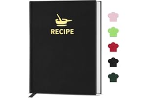 Blank Recipe Book to Write in Your Own Recipes, Stylish Hardcover Recipe Notebook, 7" x 9.6" Recipe Journal for Cooking Lover