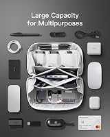 Inateck Electronics Organizer Travel Case 180° Open Water-Resistant Large Black view 3