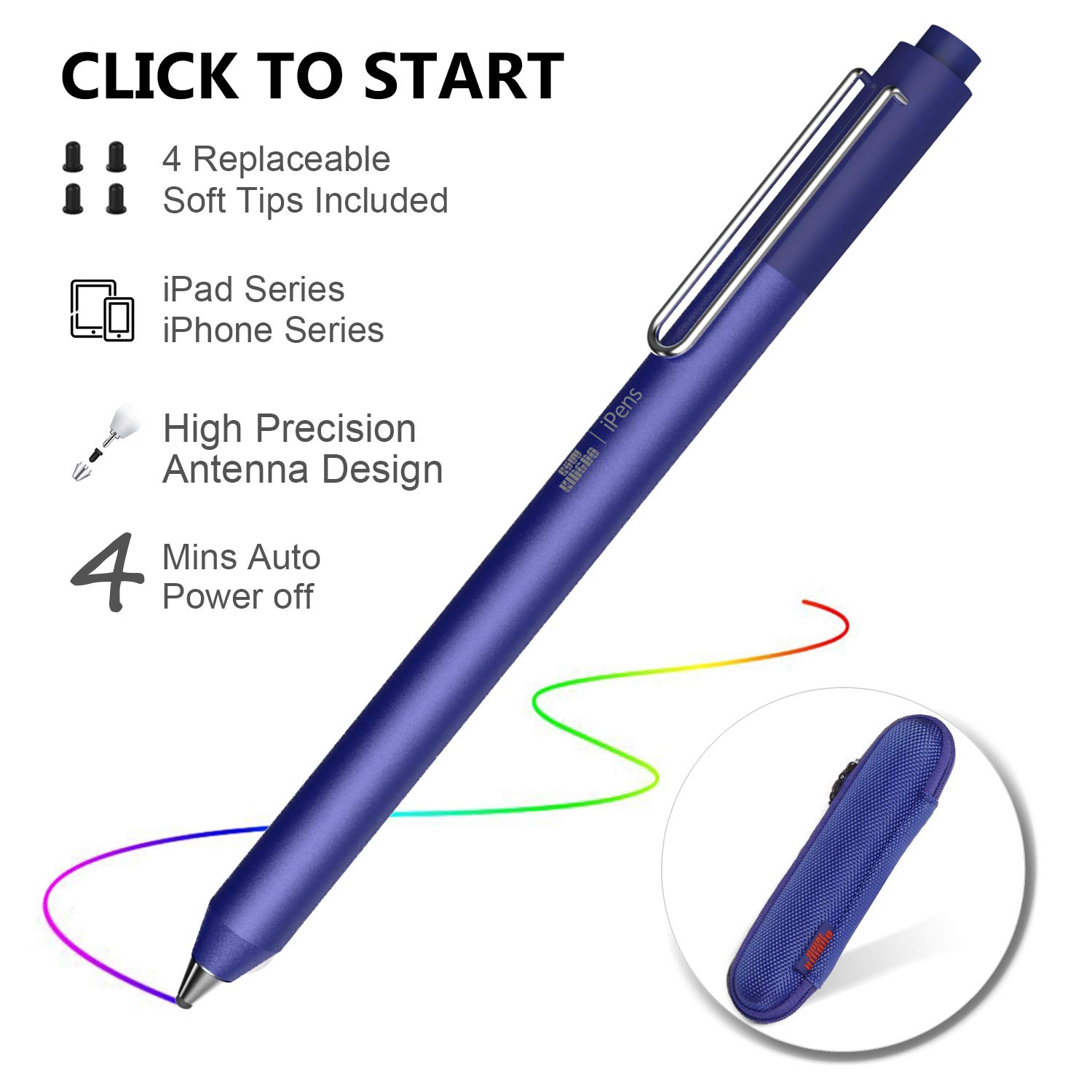 iPad Pencil, Stylus Pen for All iPad/iPhone/iPad Pro/iPhone