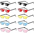 SUNOVELTIES 10 Pack Thug Life Party Sunglasses 8 Bit Pixelated Multicolor Mosaic Gamer MLG Photo Props Glasses for Adults Teens
