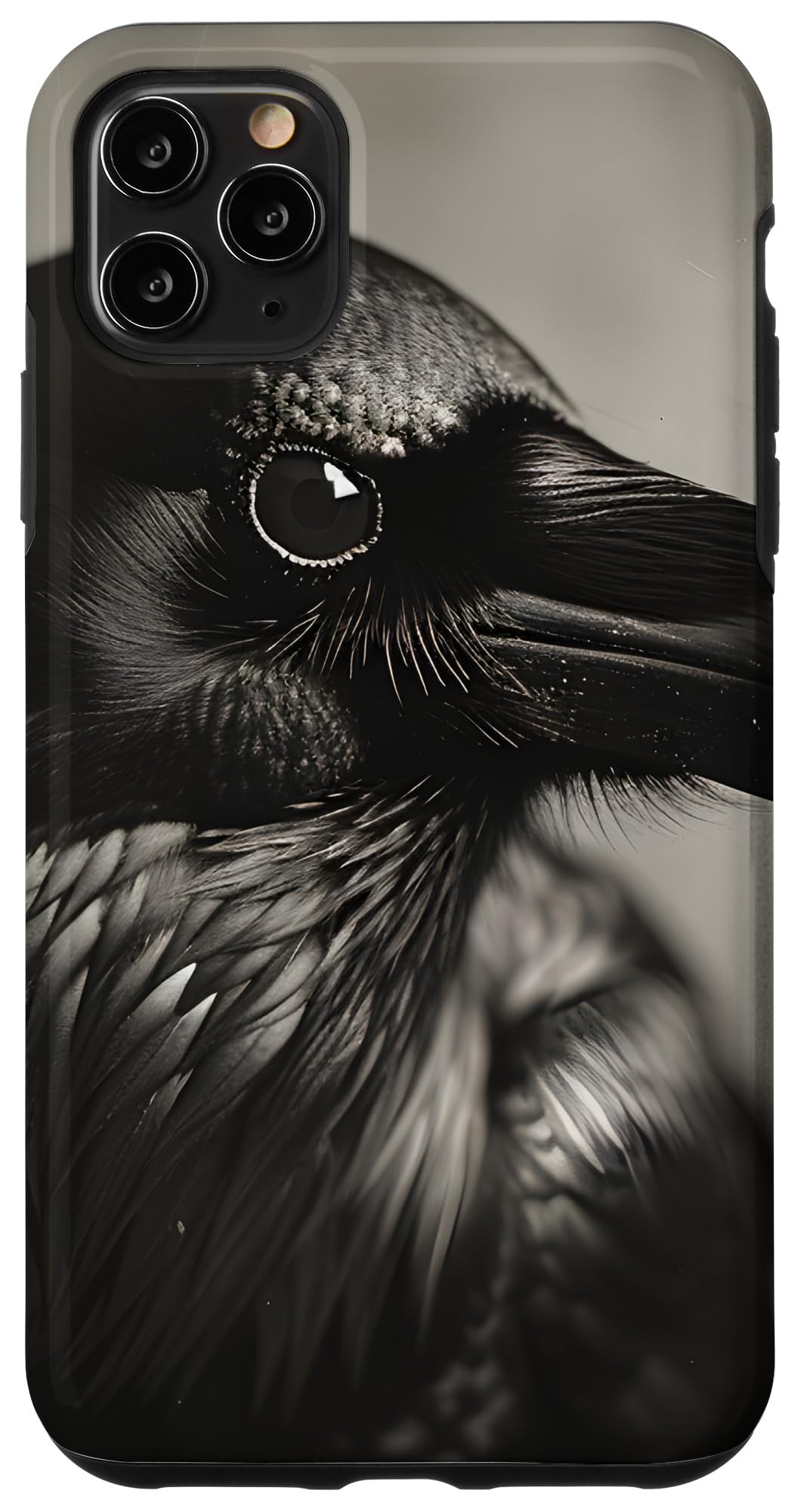 iPhone 11 Pro Max Black & White Portrait Raven Lover Case