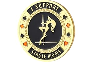 LuluCircle Poker Guard, Weights for Poker, Poker Gifts for Men, Poker Card Protector, Poker Accessories, Coin Collectibles, Poker Chips Coin with Plastic Case