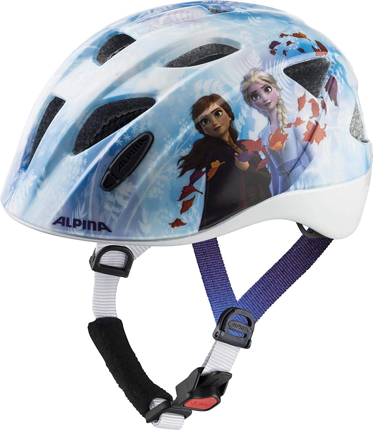 ALPINA Unisex - Children, XIMO DISNEY cycling helmet, Frozen II gloss, 47-51 cm