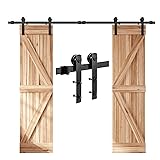 EaseLife 8 FT Double Door Sliding Barn Door