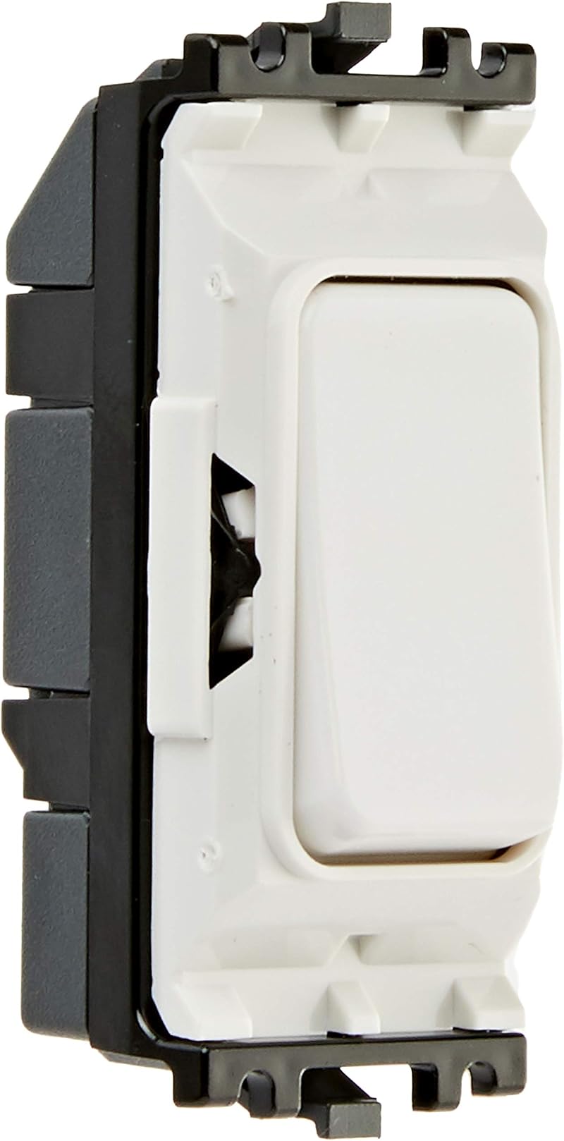 MK Edge 10 Amp SP 1 Way White Switch Module with Plastic Rocker