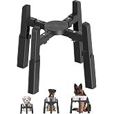 CZPET Dog Bowl Stand with Adjustable Height and Width [Stand Only] | Elevated Pet Water &amp; Food Bowl for Medium Dogs, Stable and Anti-Slip Raised Bowl