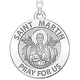 PicturesOnGold.com Saint Martin De Porres Religious Medal - 1 Inch X 1 Inch -Sterling Silver with Engraving