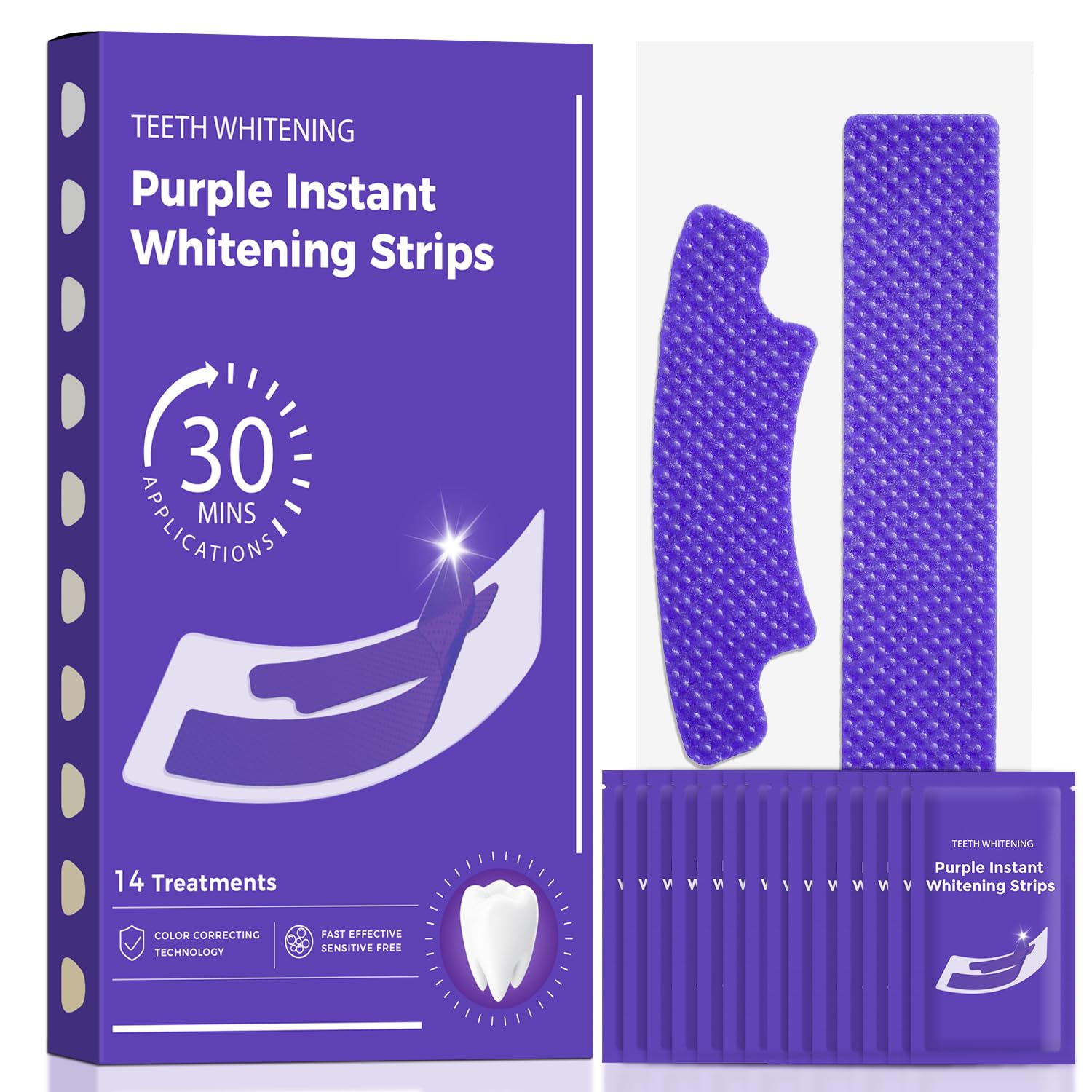 View 1 of **0NLY 6**Purple Teeth Whitening Strips B0GRFKZD39