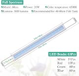FEDOUR Full Spectrum LED Aquarium Light 60-80cm with Timer Extendable Brackets view 2