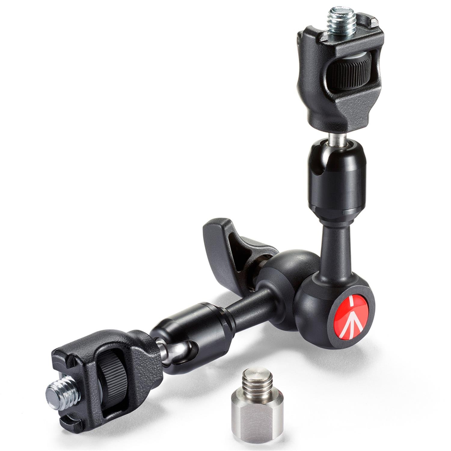 Manfrotto 244MICRO-AR Arm Micro with Anti-rotation attachments and 3/8 inch Adapt, Black