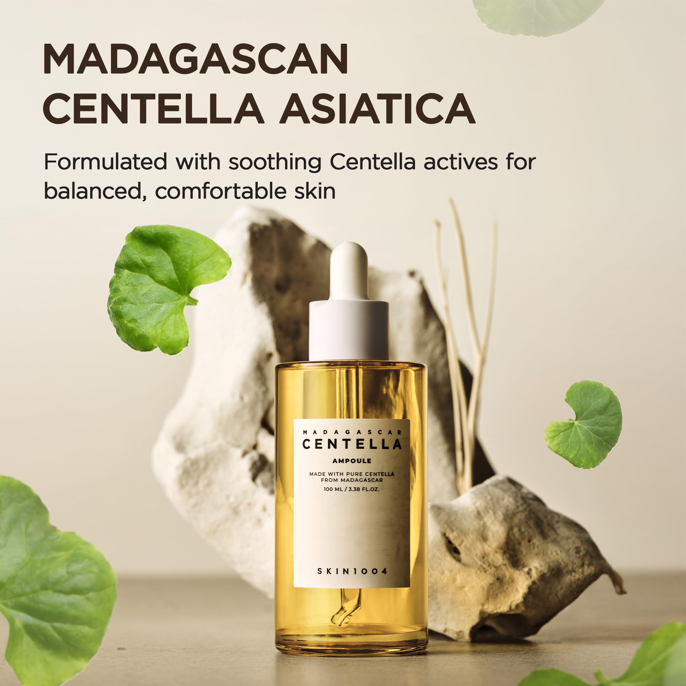 SKIN1004 Madagascar Centella Asiatica Ampoule Facial Serum 1.85 fl.oz, 55ml, Soothes Acne Prone and Sensitive Skin