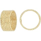 DelPia, Seven-Rows Diamond Ring in 18kt Yellow Gold and Sterling Silver (8)