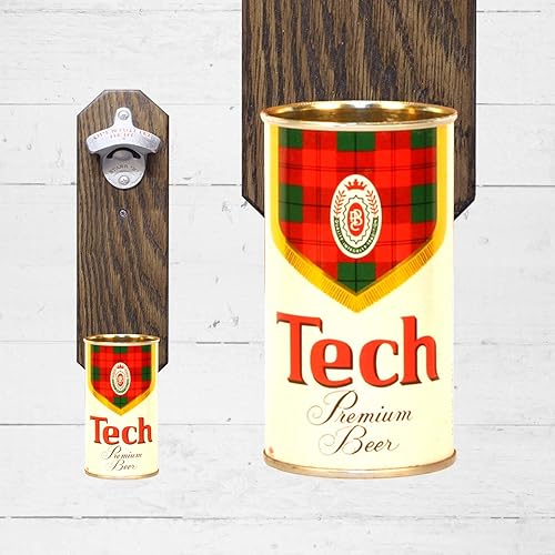 Amazon Com Wall Mounted Bottle Opener With Vintage Tech Beer Can Cap Catcher Handmade