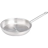 AmazonCommercial 11" Stainless Steel Aluminum-Clad Fry Pan