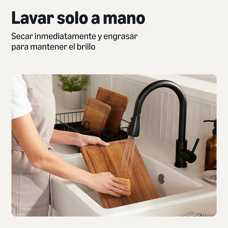 Tablas de Cortar de Madera, Juego de 3 Piezas, Madera de Acacia Preaceitada — foto 4 de 6