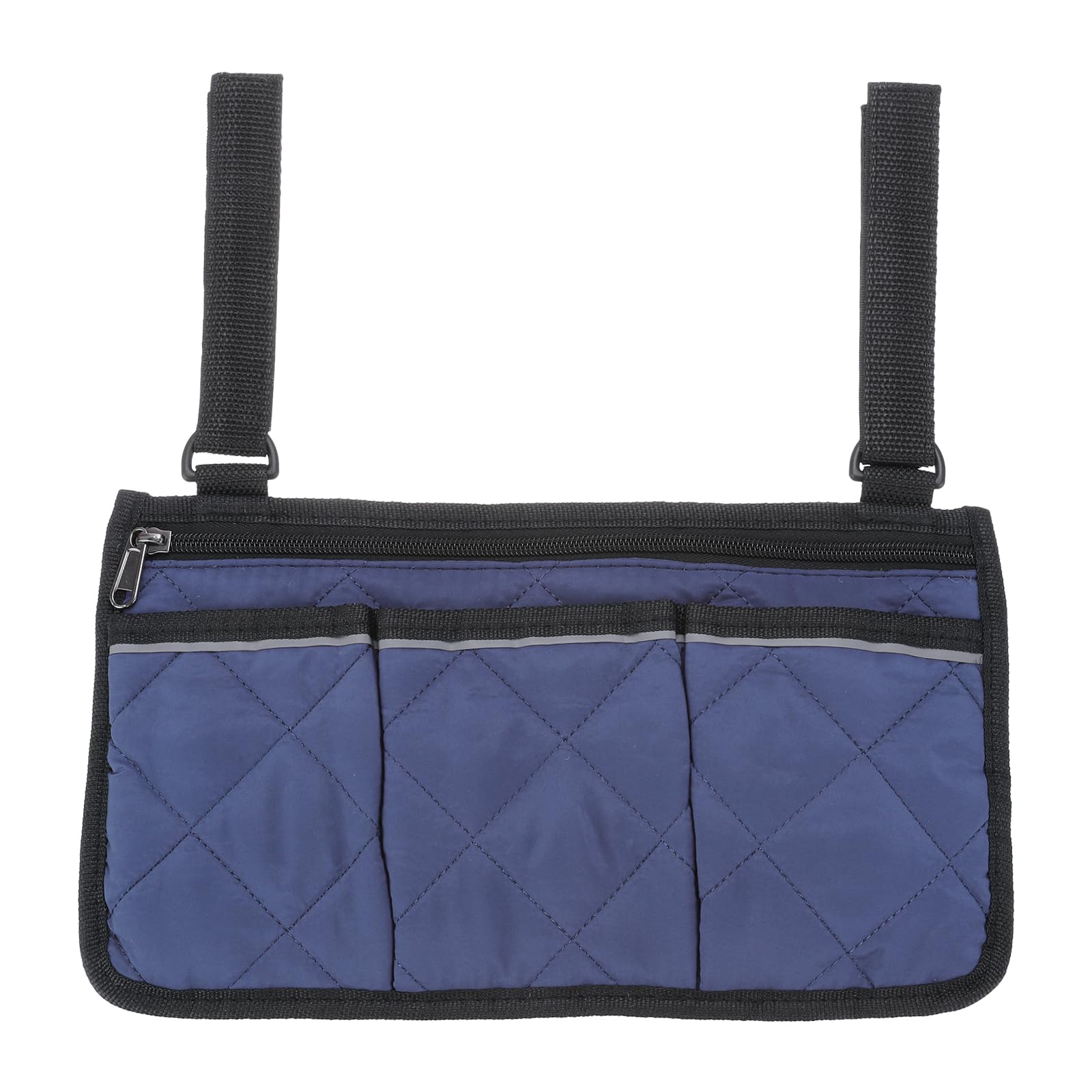 PATIKIL Beach Chair Armrest Bag, Waterproof Beach Chair Hanging Storage Pouch Arm Rest Magazine Snack Bag with 4 Pockets for Camping Outdoor, Teal Blue