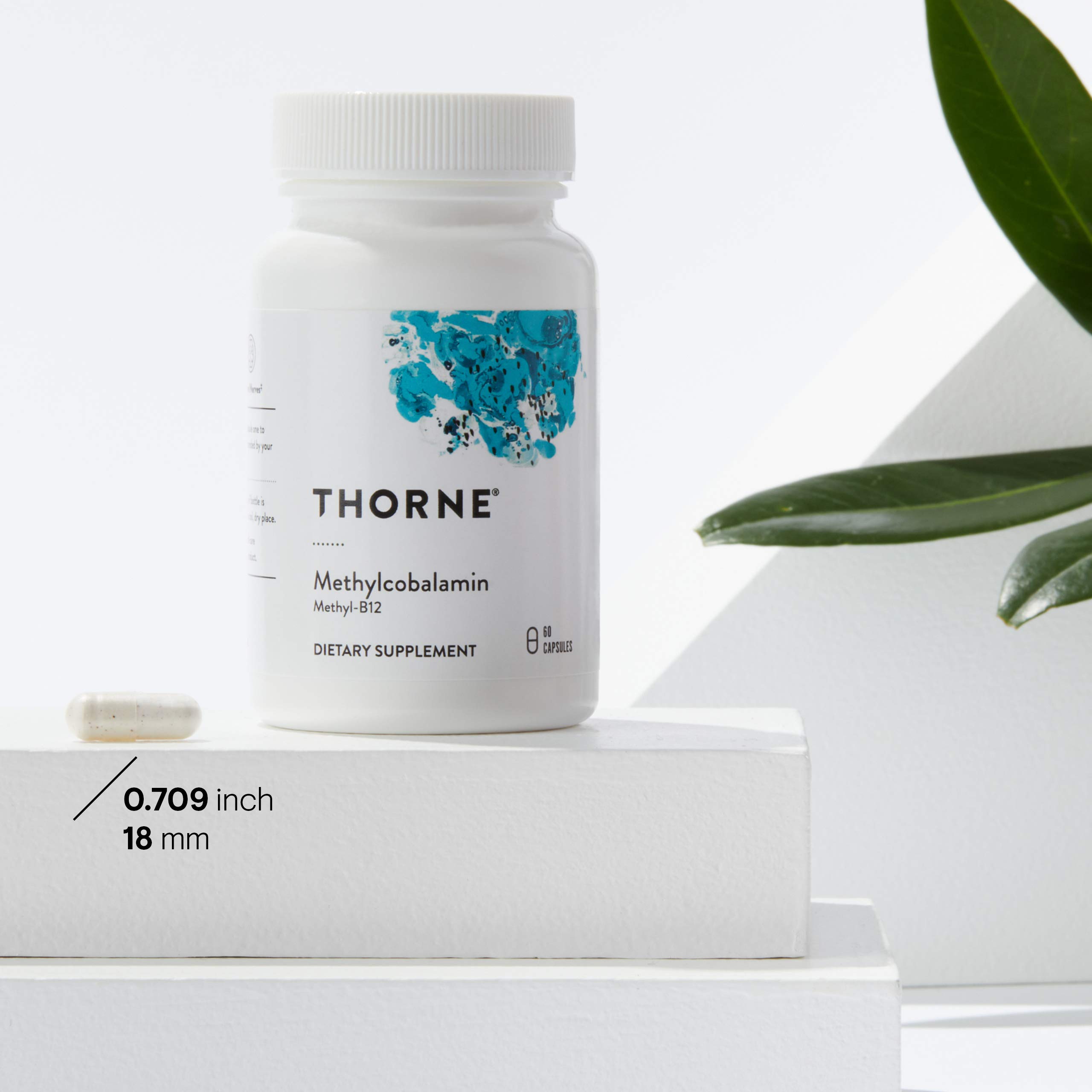 THORNE Vitamin B12 - as Methylcobalamin - Supports Heart and Nerve Health, Blood Cell Function, Healthy Sleep, and Methylation - Gluten-Free, Soy-Free, Dairy-Free - 60 Capsules