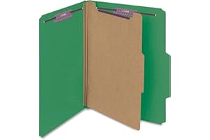 Smead Classification Folder, Letter, 2/5 Right of Center, 1 Divider, Green, 10 Per Box (13733)