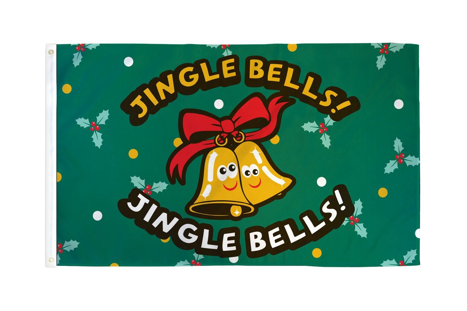 AZ FLAG - Jingle Bells Flag - 3x5 Ft - 100D Polyester Jingle Bells Banner with Two Metal Grommets - Fade Resistant - Vivid Colors - 3' x 5' Feet - 150x90 Cm