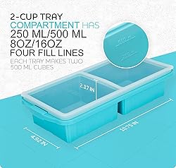XOMOO Silicone Freezer Tray With Lid-Soup Freezer