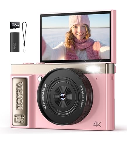 Andoer Digital Camera 4K Kids Camera, Portable 3.0'' TF, 16X Zoom, Auto Focus, Self - View #9