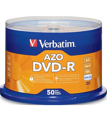 Amazon.com: Verbatim 95101 DVD-R Discs, 4.7GB, 16x, Spindle