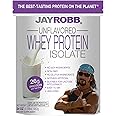 Jay Robb Whey Unflavored Isolate Protein Powder, Low Carb, Keto, Vegetarian, Gluten Free, Lactose Free, No Sugar Added, No Fat, No Soy, Nothing Artificial, Non-GMO, Best-Tasting (24 oz)