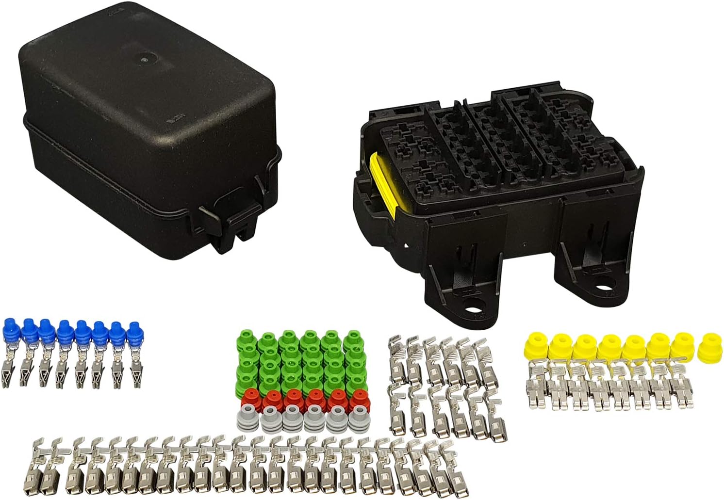 MTA Waterproof sealed Fuse and Relay holder box Panel for 18 fuses and